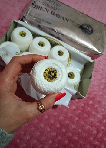 Beyaz Nakış İpi Seti ören bayan - Görsel 2