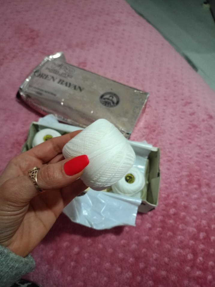 Beyaz Nakış İpi Seti ören bayan - Görsel 4