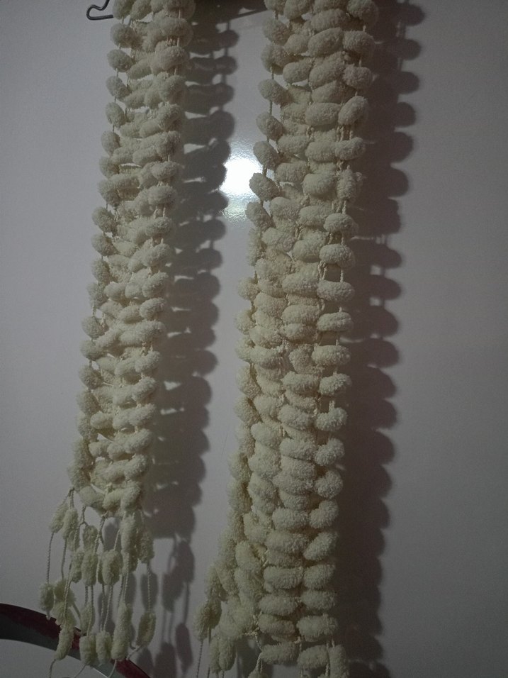 beyaz atkı örgü kalın - Görsel 5