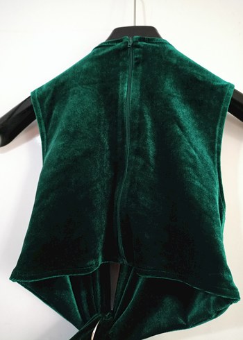 Yeşil kadife Kadın Tulum - Görsel 7