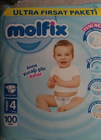 Molfix Molfix 4 beden bebek bezi (satın almayın lütfen)