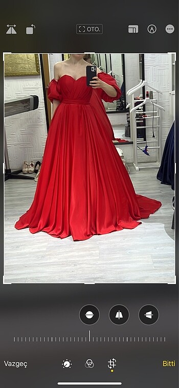 Kına kırmızı abiye-abiye. - Görsel 3