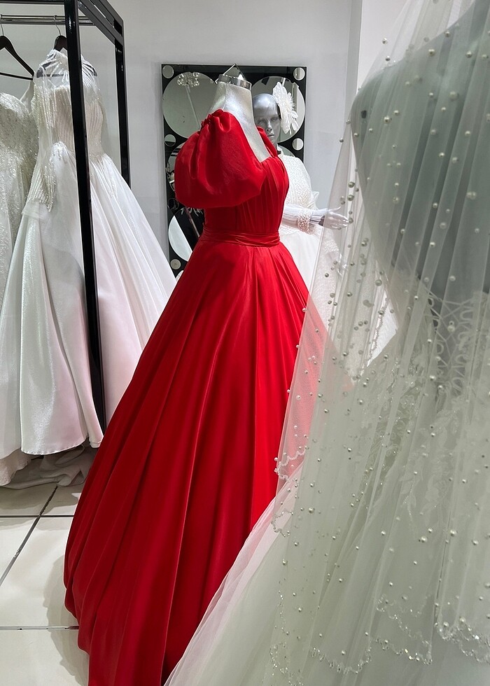 Kına kırmızı abiye-abiye. - Görsel 2