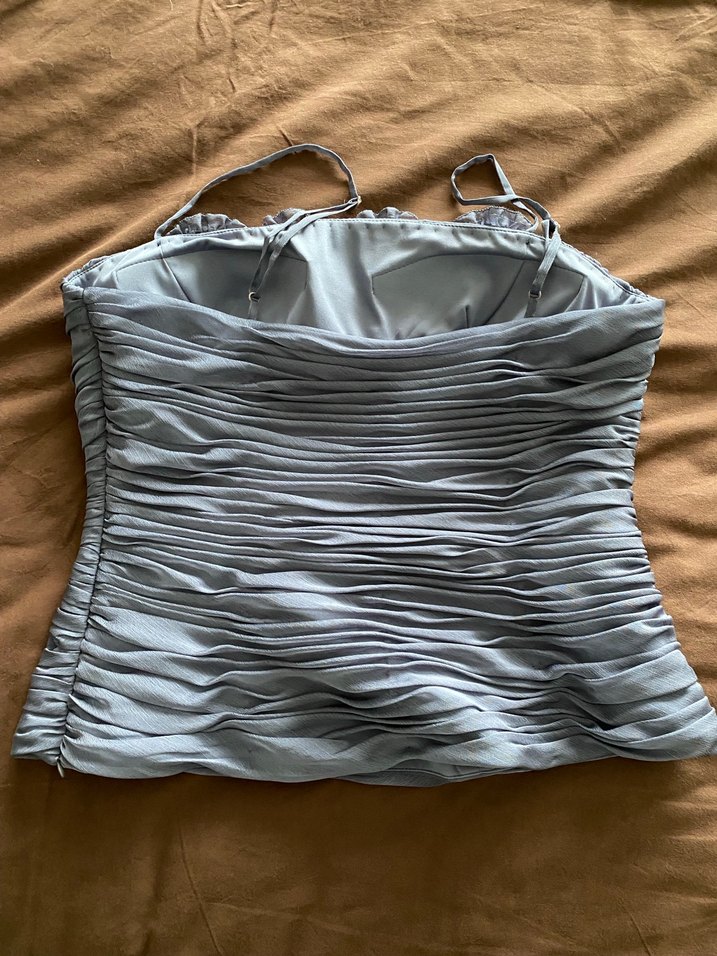 Gri Nakışlı Fırfırlı Mini Büstiyer - Görsel 2