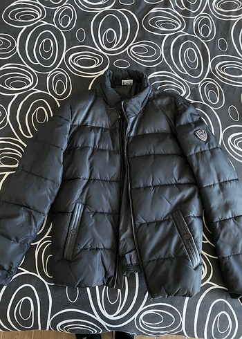 Emporio Armani Siyah Fermuarli Erkek Kislik Mont