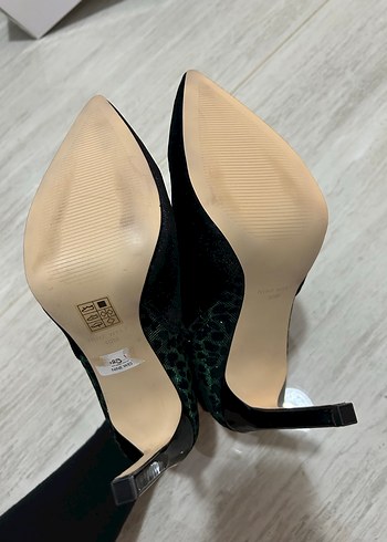 Siyah Yılan Desenli Süet Topuklu Bot - Görsel 9