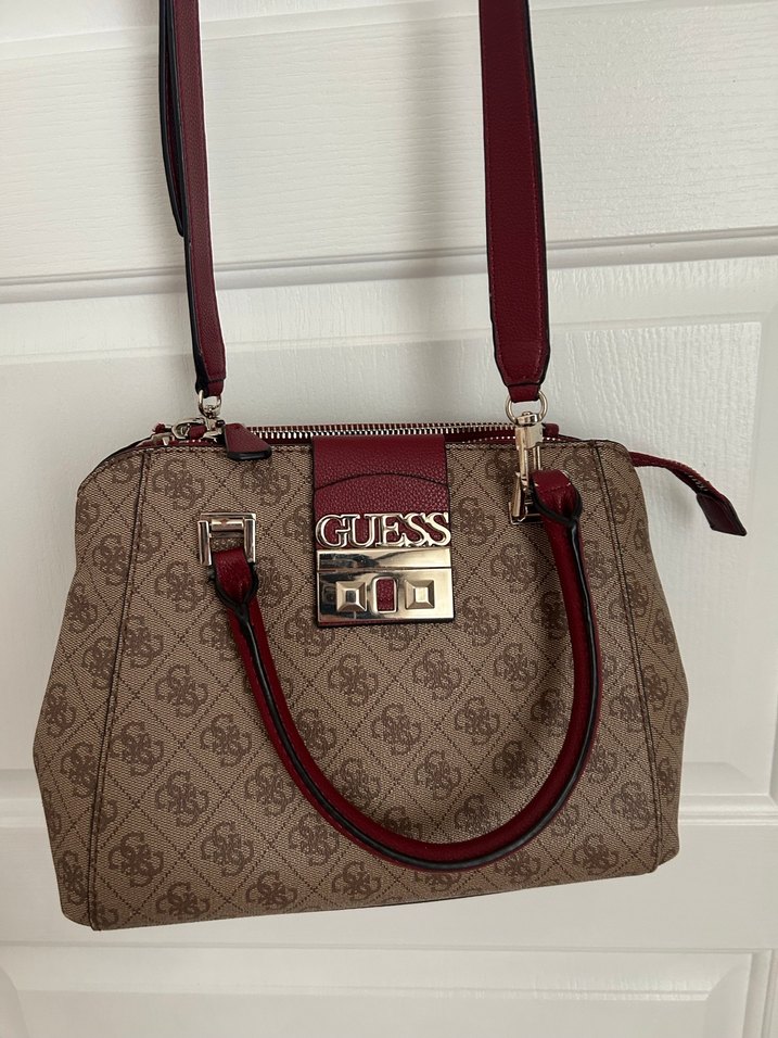 Kahverengi Baskılı Guess Kadın Çanta - Görsel 2