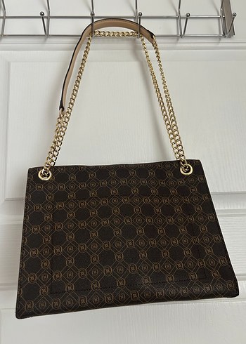 Zincir Detaylı Kahverengi Deri Kadın Çanta - Görsel 4