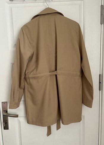 Bej Kuşaklı Kadın Trençkot - Görsel 5