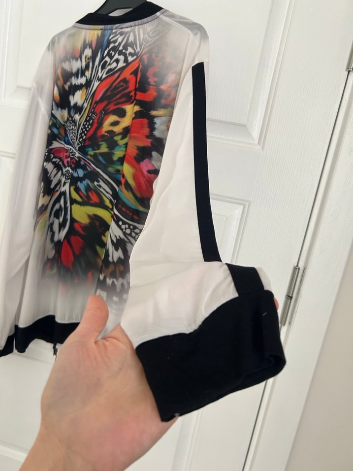 Renkli Transparan Uzun Kollu Kadın Bluz - Görsel 5