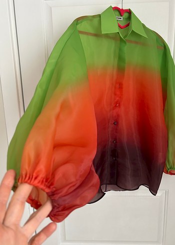 Çok Renkli Uzun Kollu Gömlek - Görsel 3