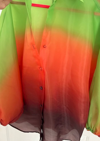 Çok Renkli Uzun Kollu Gömlek - Görsel 4