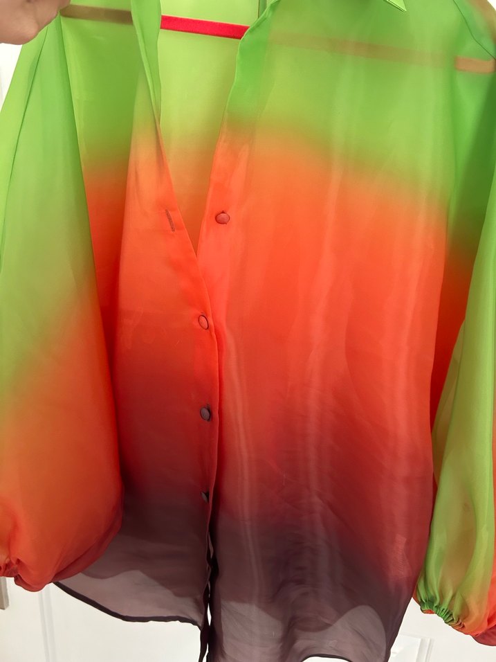 Çok Renkli Uzun Kollu Gömlek - Görsel 4