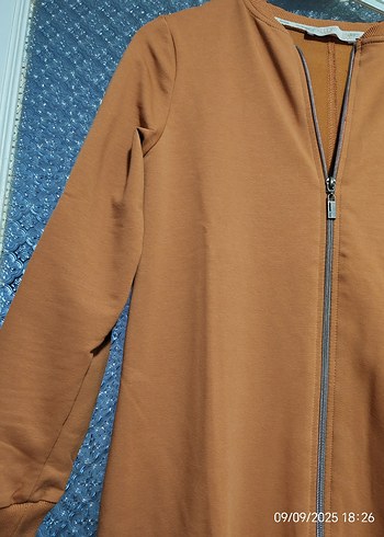 Diğer Allday Marka Kadın Hardal Rengi Fermuarlı Uzun Tunik