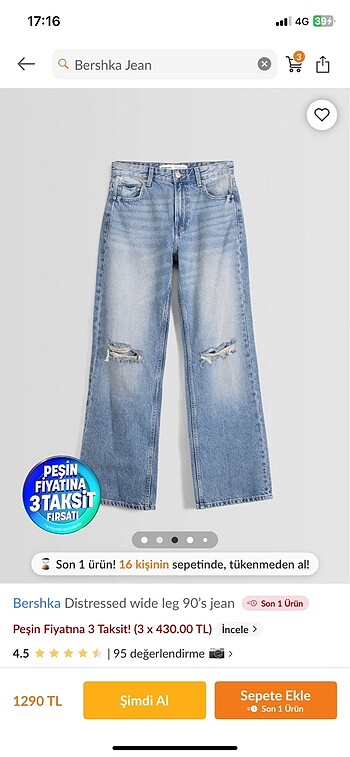 44 Beden Berskha jean pantolon