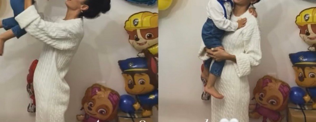 Beyaz Uzun Kollu Örgü Kadın Elbise - Görsel 2