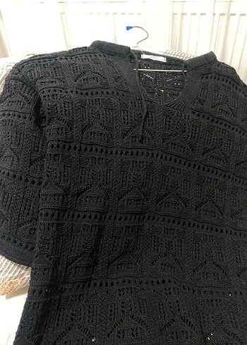 Bohem Siyah Mini Dantel Elbise - Görsel 5