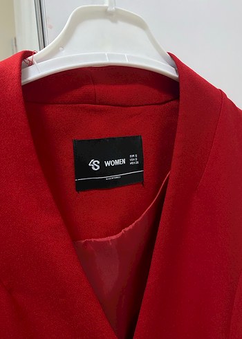 Düğmeli Kırmızı Kadın Yelek - Görsel 3