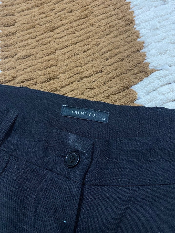 Siyah Kadın Ofis Kumaş Pantolon - Görsel 4