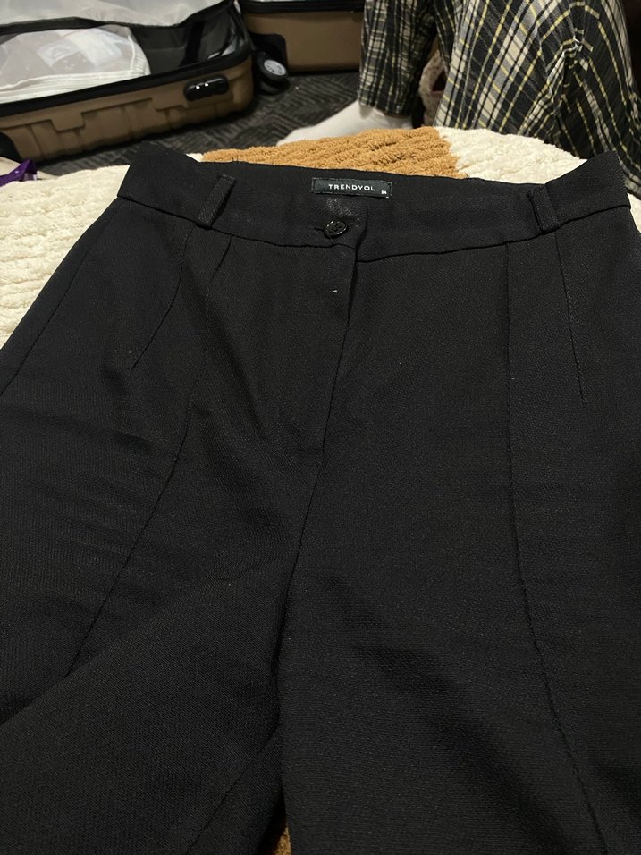 Siyah Kadın Ofis Kumaş Pantolon - Görsel 3