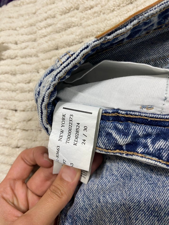 Geniş Kesim Mini Mavi Kot Şort - Görsel 2