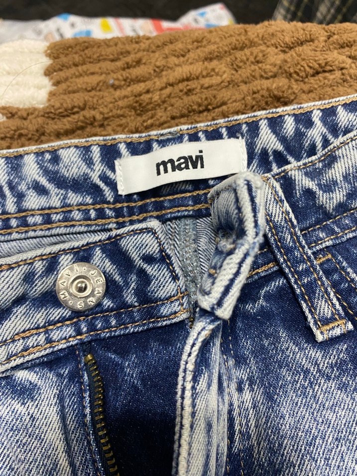 Geniş Kesim Mini Mavi Kot Şort - Görsel 3