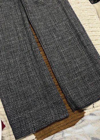 Gri Midi Kadın Kumaş Pantolon - Görsel 3