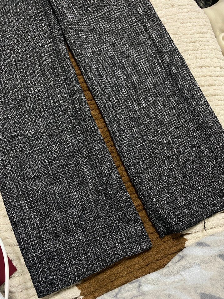 Gri Midi Kadın Kumaş Pantolon - Görsel 3