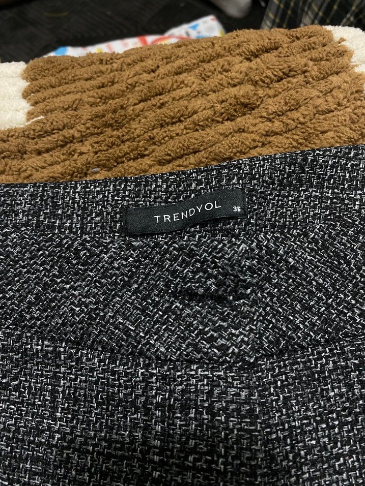 Gri Midi Kadın Kumaş Pantolon - Görsel 2