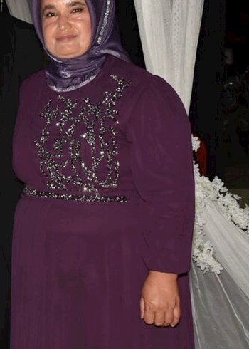 Abiye Mor İşlemeli Uzun Drapeli Abiye Elbise