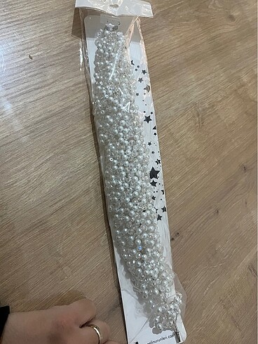 diğer Beden beyaz Renk Gelin başı taşlı boncuk