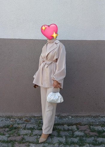 Bej Kadın jakar ceket