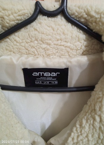 Beyaz Kadın Peluş Kışlık Ceket - Görsel 2