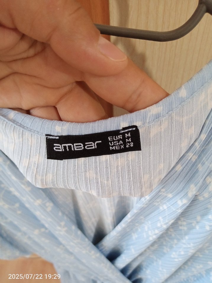 Mavi Mini Günlük Elbise - Görsel 2