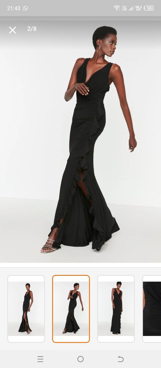 Trendyol Milla siyah elbise - Görsel 3