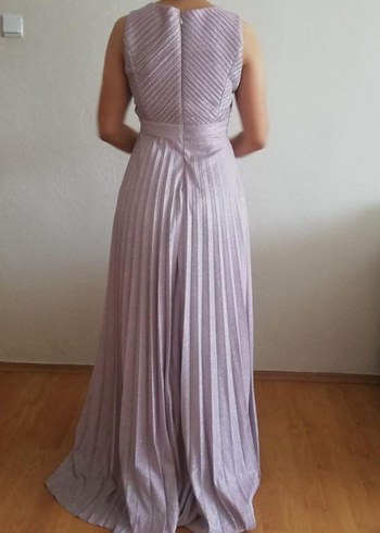 Uzun Pilili lila Abiye Elbise - Görsel 2