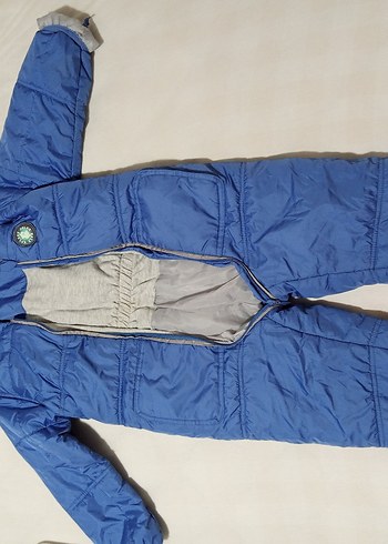 Mavi Fermuarlı astronot Erkek Tulumu