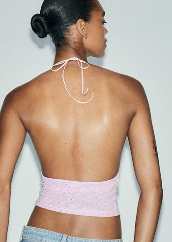 Zara straslı pembe tül top - Görsel 3