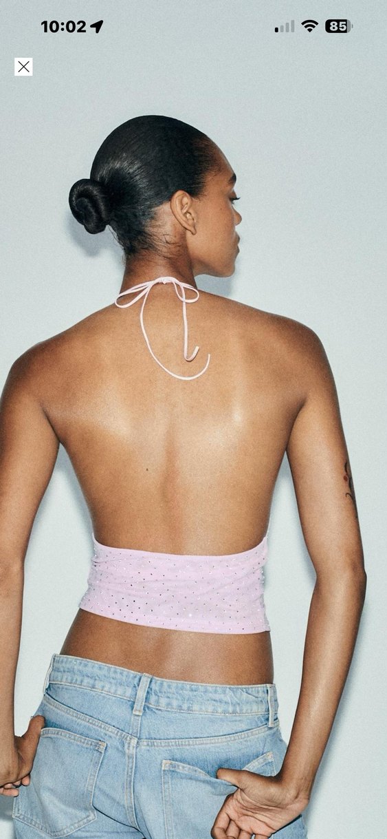 Zara straslı pembe tül top - Görsel 3