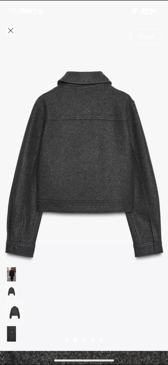 Zara fermuarlı ceket - Görsel 3