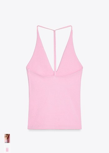 Zara Pembe askılı halter top - Görsel 2