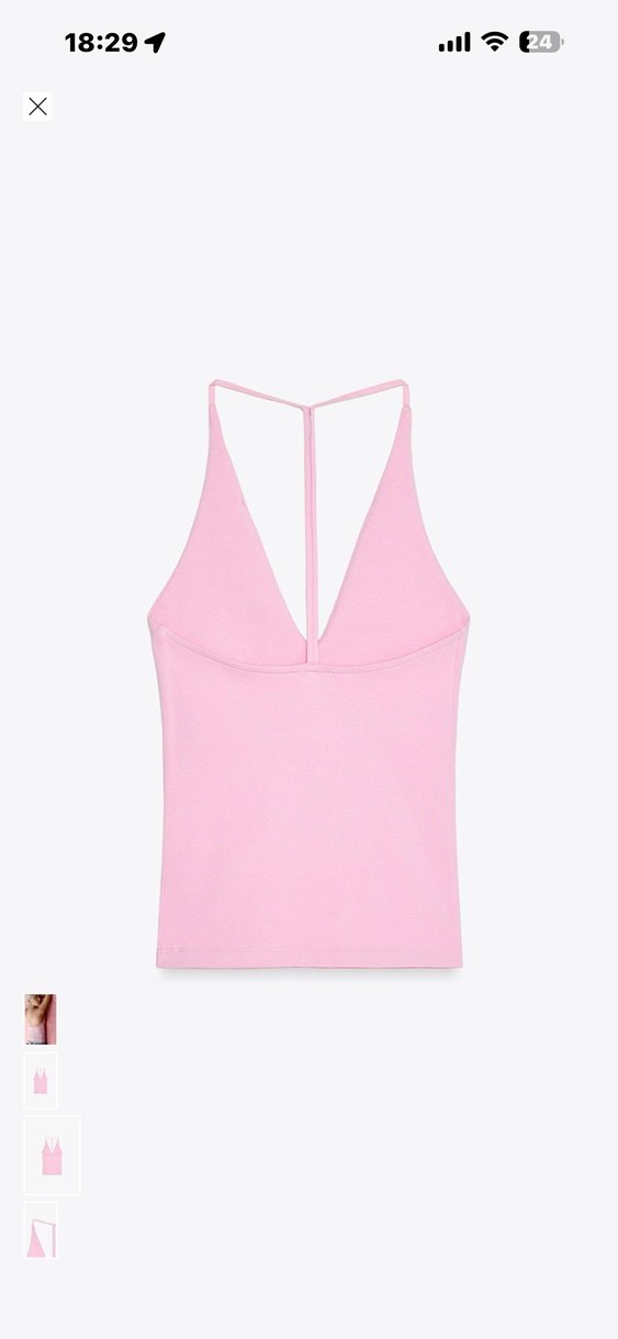 Zara Pembe askılı halter top - Görsel 2
