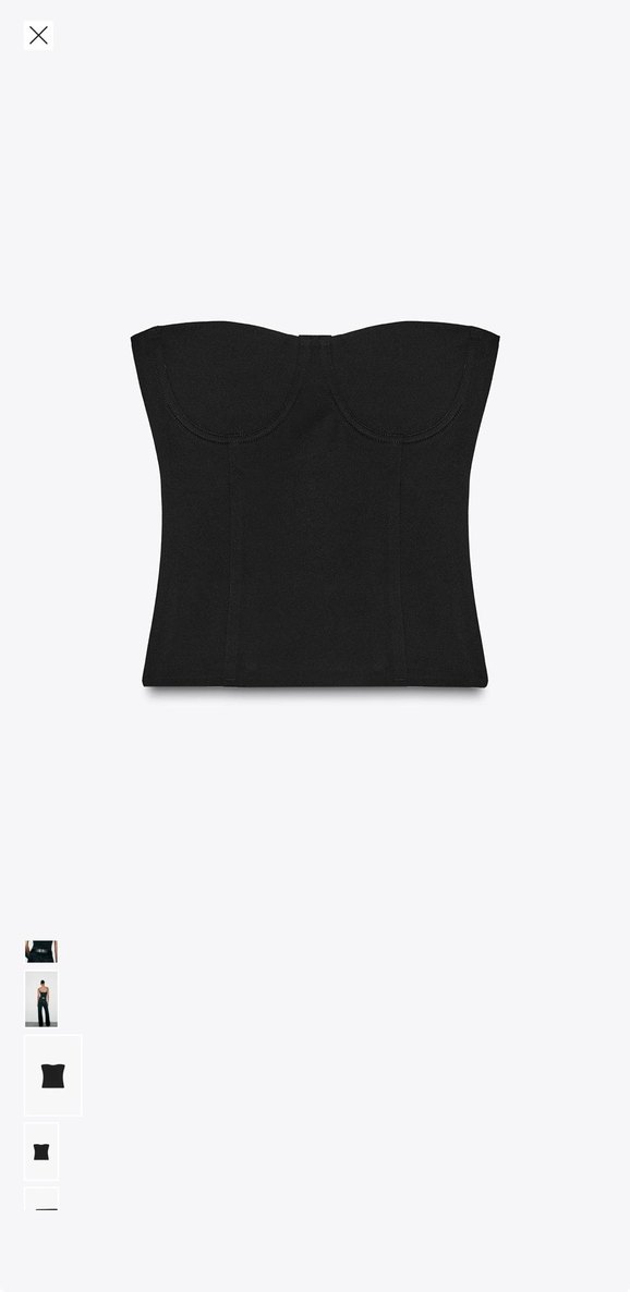 Zara straplez poliamid top - Görsel 3