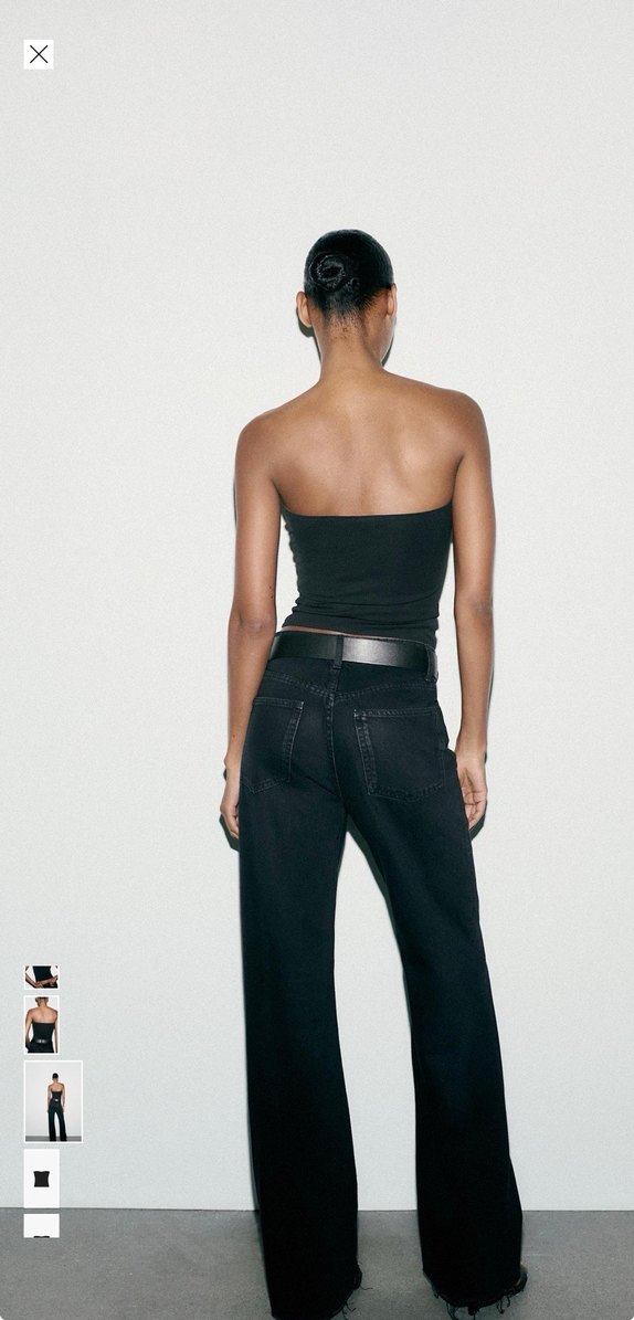 Zara straplez poliamid top - Görsel 2