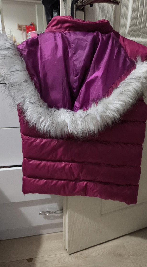 Kız Çocuk Mor Fermuarlı Yelek - Görsel 3