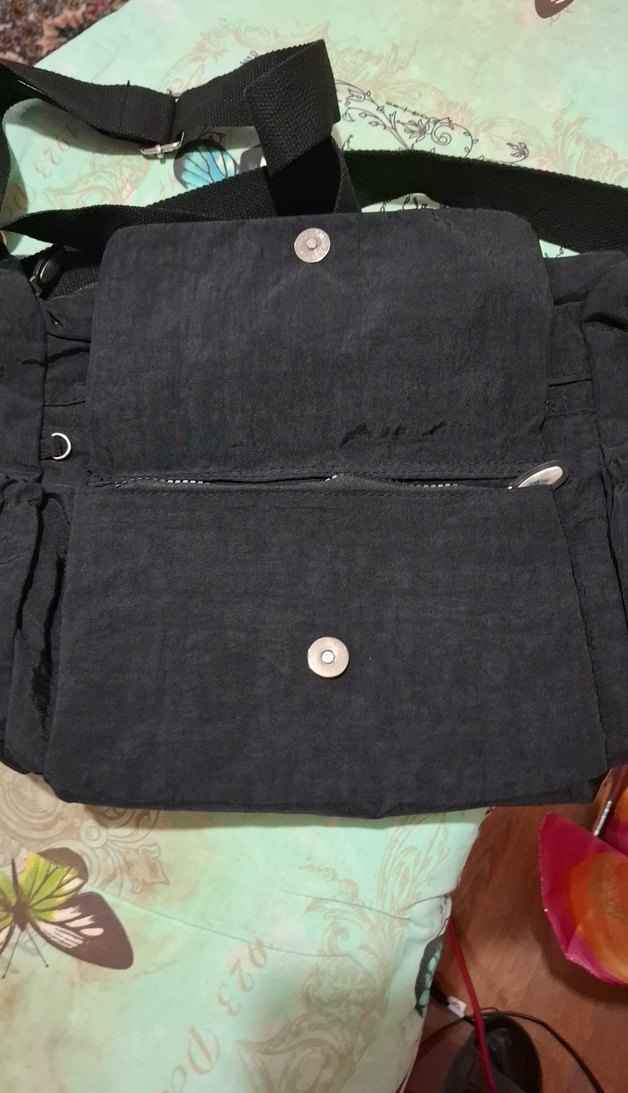 Siyah Fermuarlı Kadın Omuz Çantası - Görsel 2