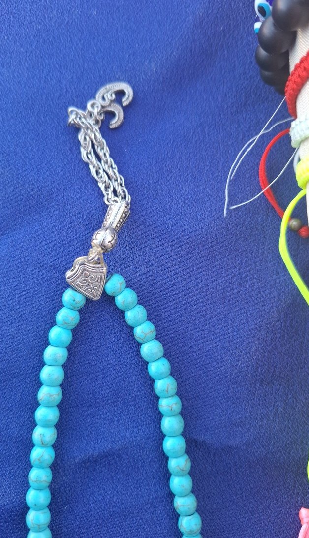 Bohem Tarz Turkuaz Erkek Tesbih - Görsel 2