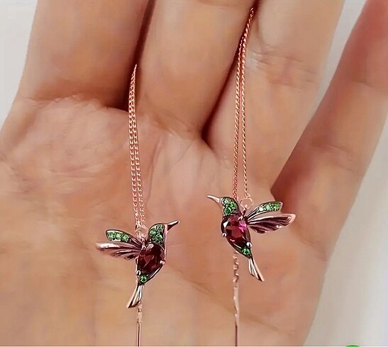 Sentele Hummingbird sallanan küpe