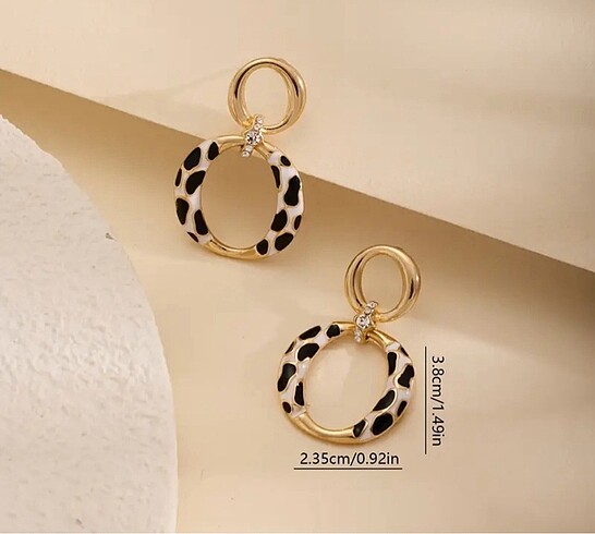 Beden çeşitli Renk Leopar moda retro drip glaze küpe