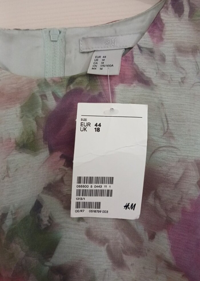 H&M desenli party elbise - Görsel 4